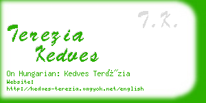 terezia kedves business card